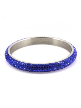 Bracciale svarovski strass blu elettrico