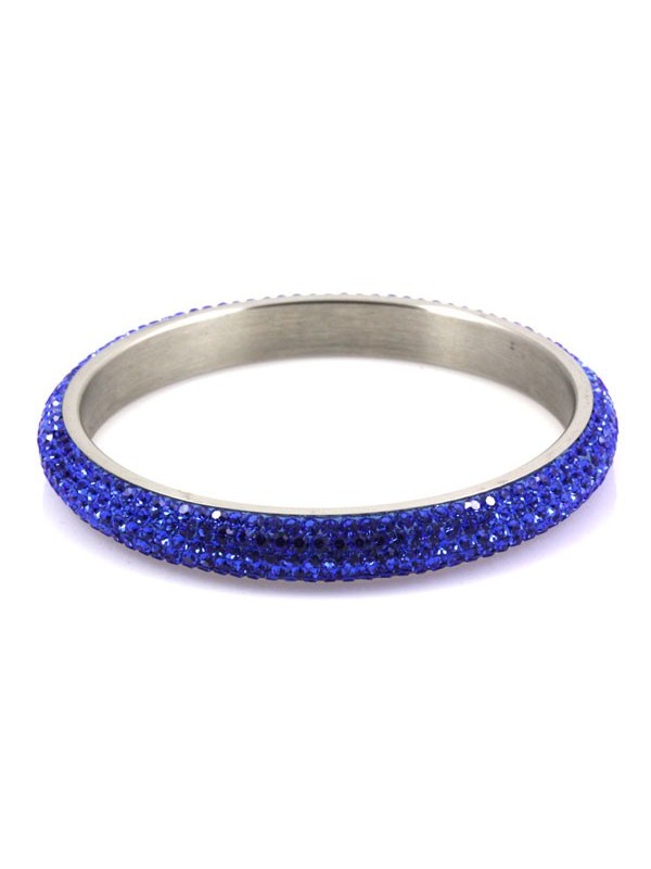 Bracciale svarovski strass blu elettrico