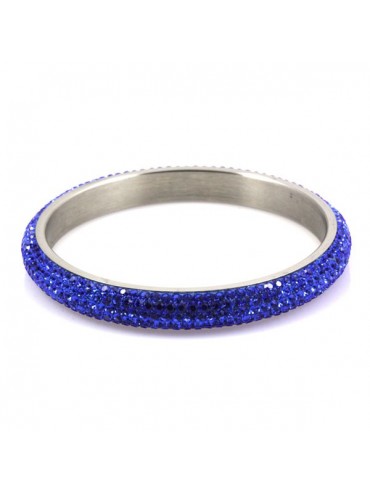 Bracciale svarovski strass blu elettrico