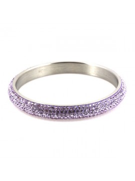 Bracciale svarovski strass viola tenue