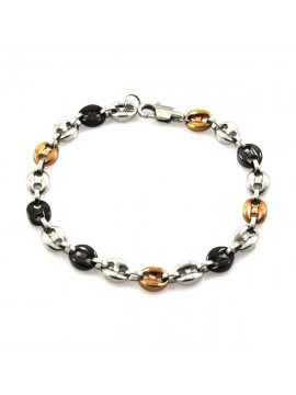 Bracciale maglia marina a tre colori