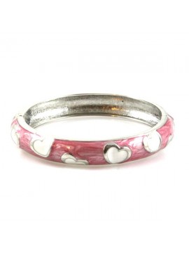 Bracciale donna rigido con smalti apribile