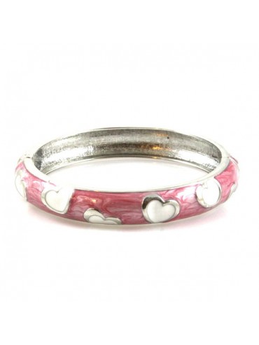 Bracciale donna rigido con smalti apribile