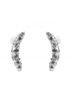 Orecchini donna in argento a vite con strass