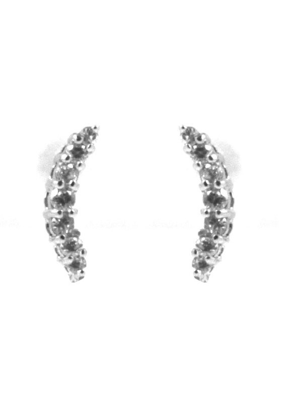 Orecchini donna in argento a vite con strass