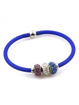 Bracciale donna in silicone con rotelline swarovski