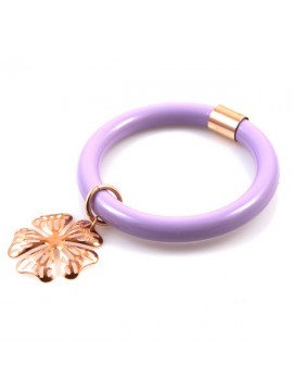 Bracciale donna rigido in smalto con ciondolo