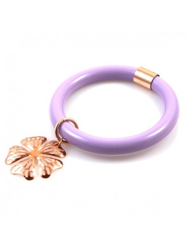 Bracciale donna rigido in smalto con ciondolo