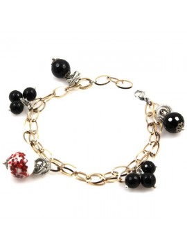 Bracciale donna in pietre dure agata onice e giada