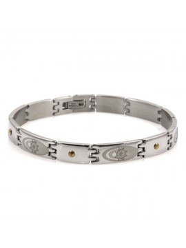 Bracciale uomo con timoni in acciaio e oro