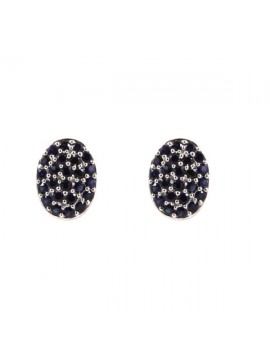 Orecchini donna in argento a vite con strass