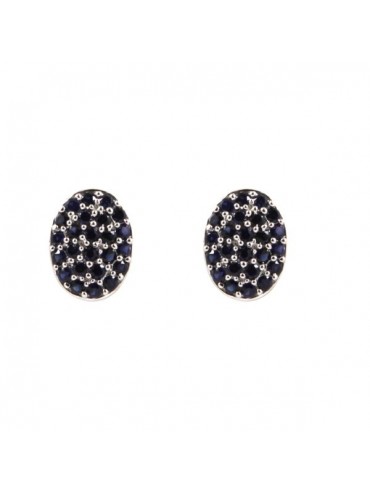 Orecchini donna in argento a vite con strass