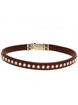 Bracciale swarovski in pelle colorato