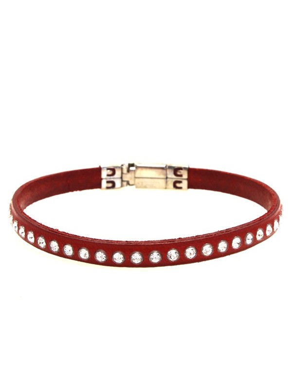 Bracciale swarovski in pelle colorato