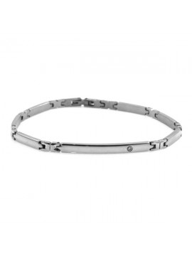 Bracciale acciaio con strass