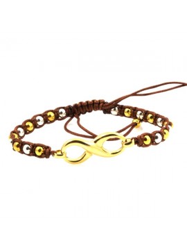 Bracciale donna con simbolo infinito dorato