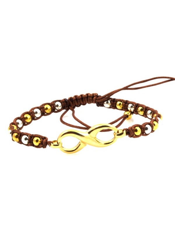 Bracciale donna con simbolo infinito dorato
