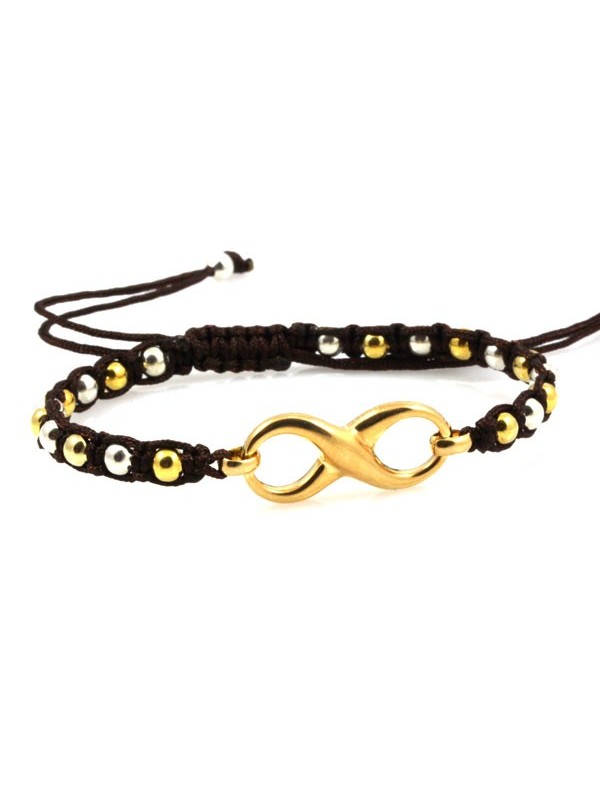 Bracciale donna con simbolo infinito dorato
