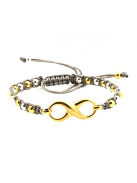 Bracciale donna con simbolo infinito dorato