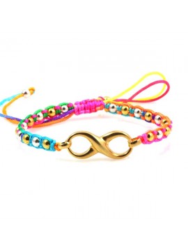 Bracciale donna con simbolo infinito dorato