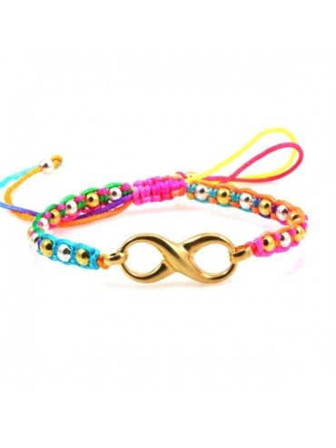 Bracciale donna con simbolo infinito dorato