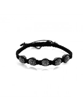 Bracciale donna shamballa con onice e pallina di strass