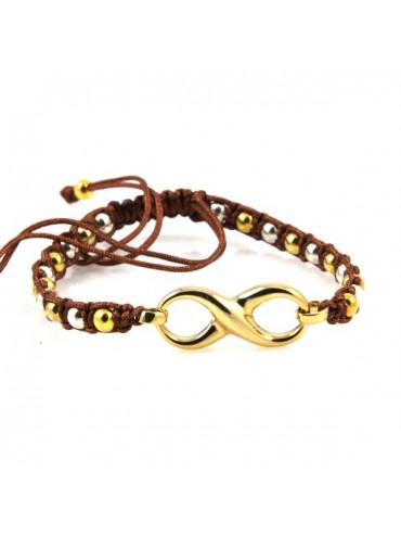Bracciale donna con simbolo infinito dorato