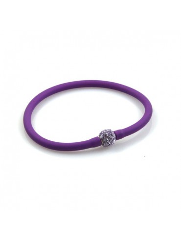 Bracciale donna silicone con rotellina di strass