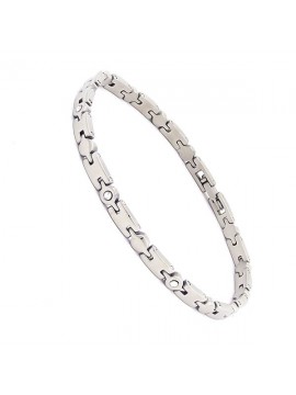Bracciale donna in acciaio e strass