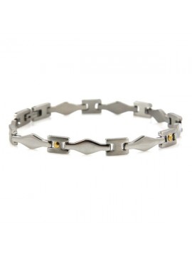 Bracciale acciaio e oro 18 kt