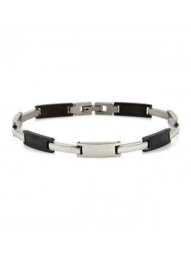 Bracciale uomo acciaio due colori