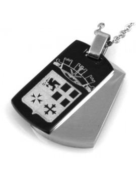 Collana doppia piastra con simbolo marina militare