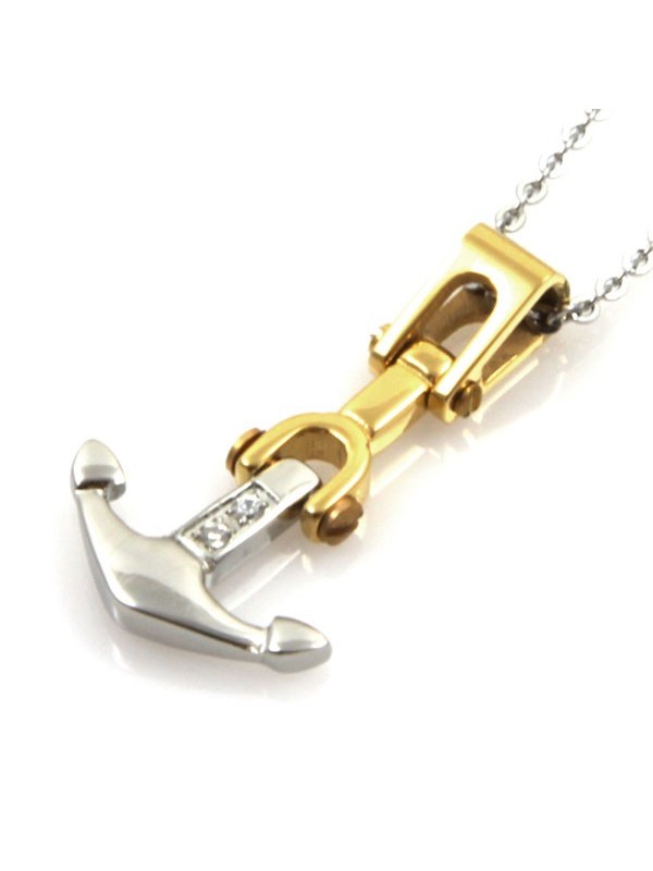Collana con ancora in acciaio