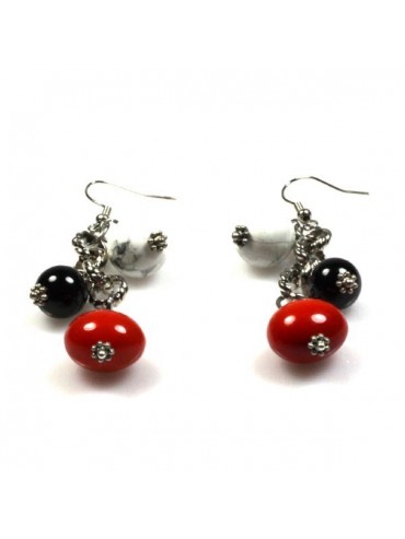 Orecchini donna in pietre dure colorate