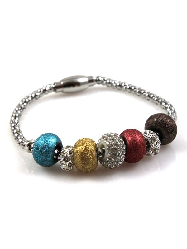 Bracciale con swarovski rotelline in resina