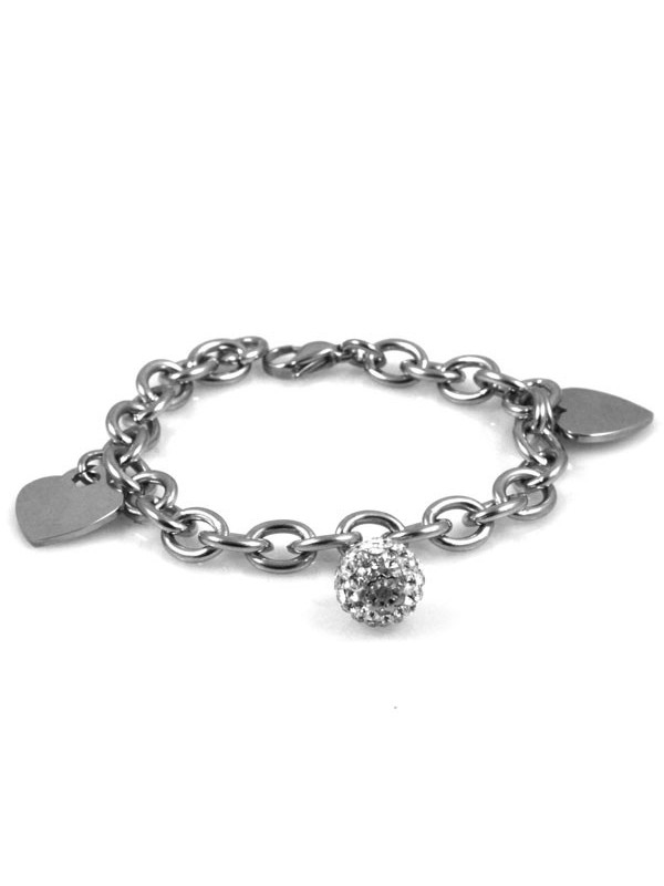 Bracciale in acciao donna con pendenti o ciondoli
