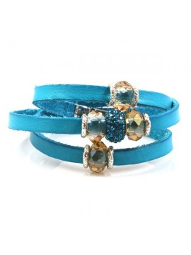 Bracciale in pelle da attorcigliare donna colorati