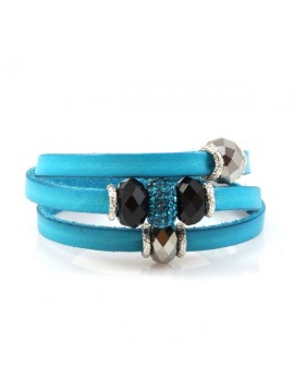 Bracciale in pelle da attorcigliare donna colorati