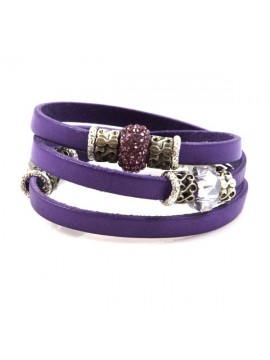 Bracciale in pelle da attorcigliare donna colorati
