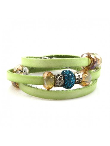 Bracciale in pelle da attorcigliare donna colorati - bcc0939