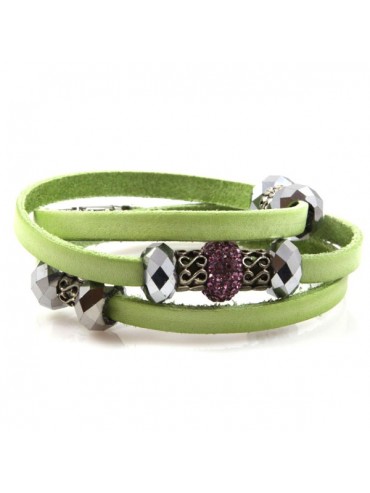 Bracciale in pelle da attorcigliare donna colorati