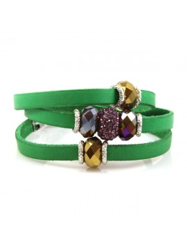 Bracciale in pelle da attorcigliare donna colorati