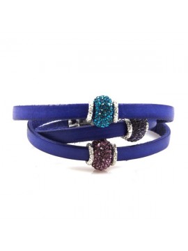 Bracciale in pelle da attorcigliare donna colorati