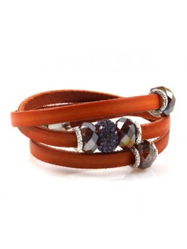 Bracciale in pelle da attorcigliare donna colorati