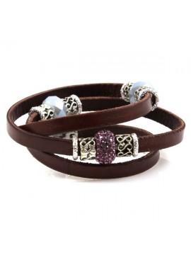 Bracciale in pelle da attorcigliare donna colorati