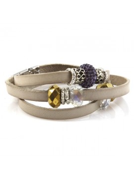 Bracciale in pelle da attorcigliare donna colorati