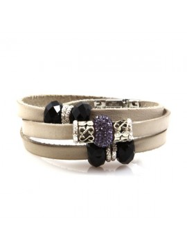Bracciale in pelle da attorcigliare donna colorati