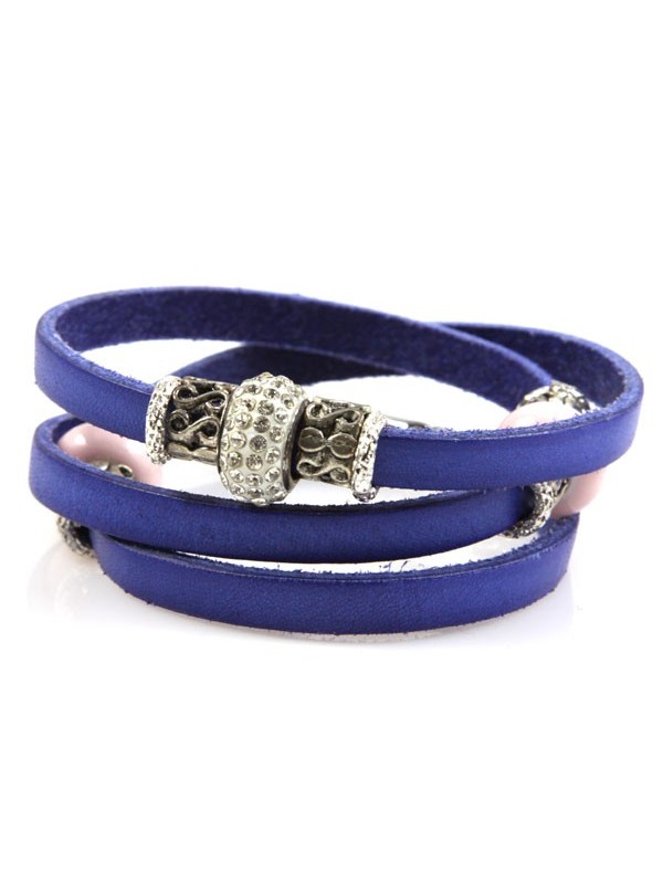Bracciale da attorcigliare al polso in pelle donna