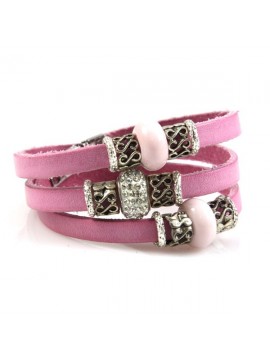 Bracciale da attorcigliare al polso in pelle donna