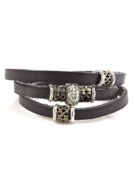Bracciale da attorcigliare al polso in pelle donna